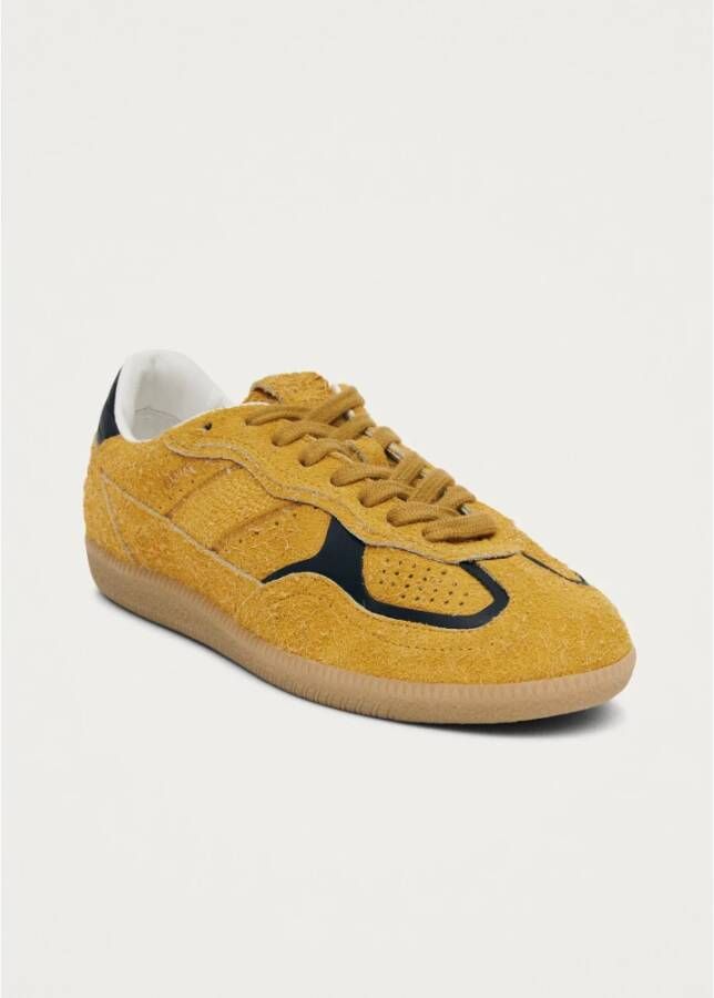 ALOHAS Tb.490 Rife Suède Fuzzy Leren Sneakers Yellow Unisex