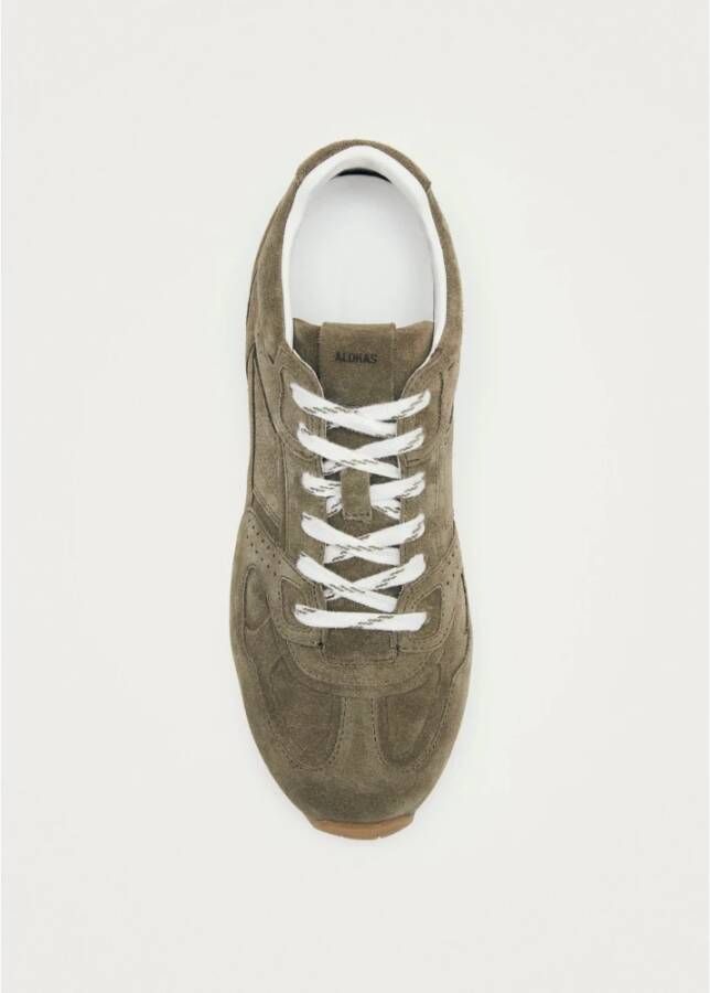 ALOHAS Tb.56 Suède Khaki Leren Sneakers Green Dames