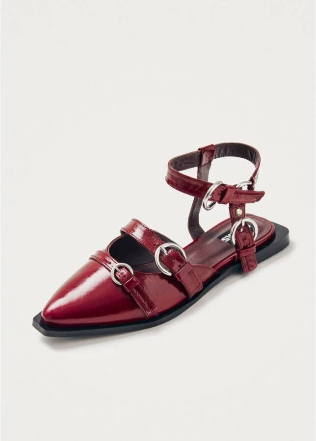 ALOHAS Thalara Onix Burgundy Leren Ballet Flats Red Dames