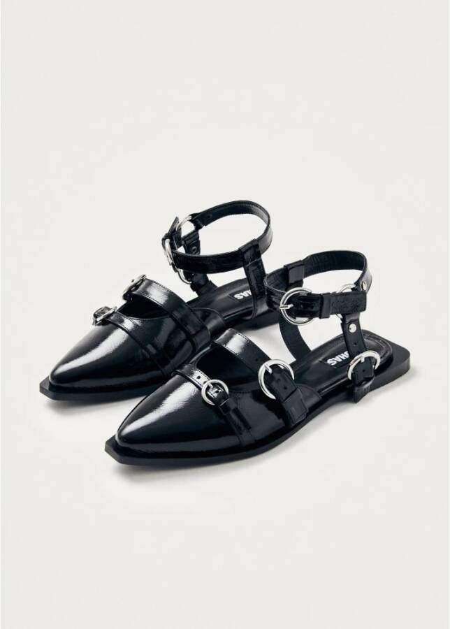 ALOHAS Thalara Onix Zwart Leren Ballet Flats Black Dames