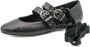 ALOHAS Thekla Zwarte Leren Ballet Flats Black Dames - Thumbnail 2