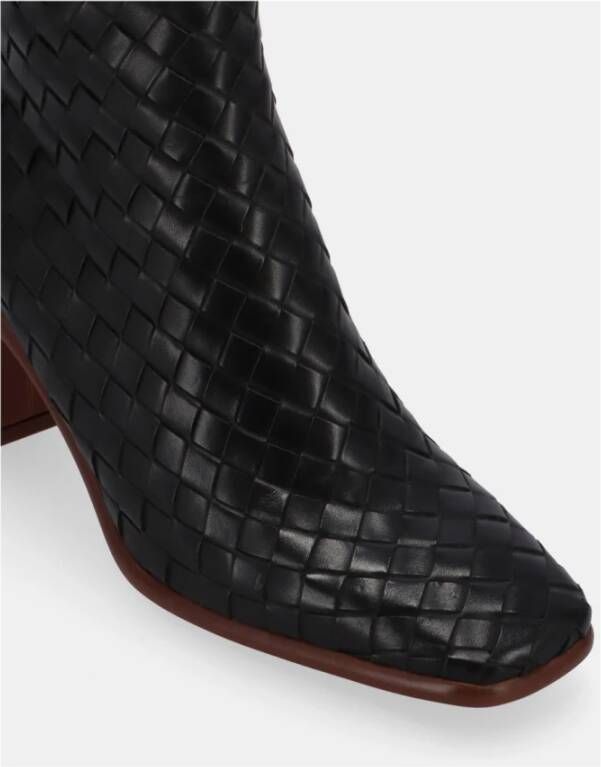 ALOHAS West Black Braided Leather Black Dames