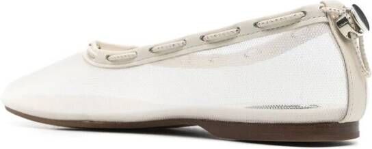 ALOHAS Witte Leren Veterschoenen White Dames