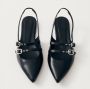 ALOHAS Wren Leren Ballet Flats Black Dames - Thumbnail 3