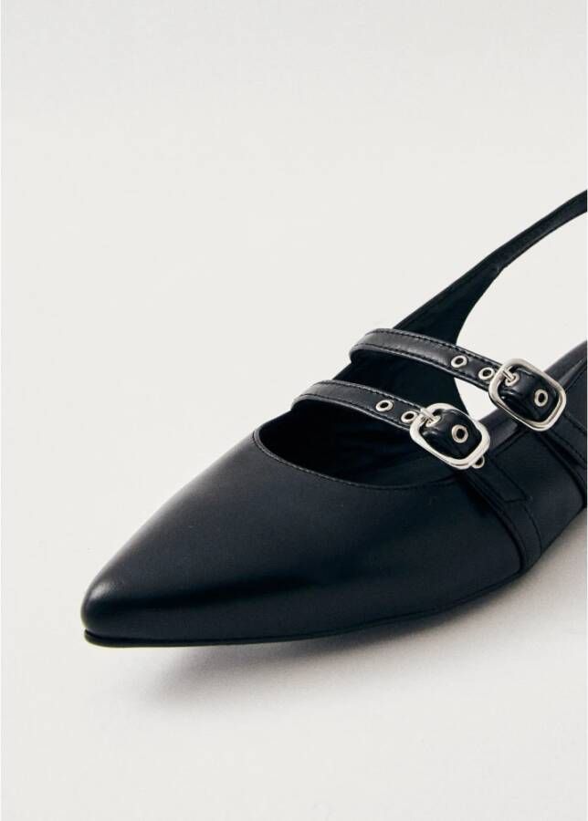 ALOHAS Wren Leren Ballet Flats Black Dames