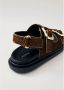 ALOHAS Zachte Tan Leren Sandalen Brown Dames - Thumbnail 6