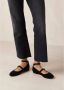 ALOHAS Zwart Suède Ballet Flats Black Dames - Thumbnail 2