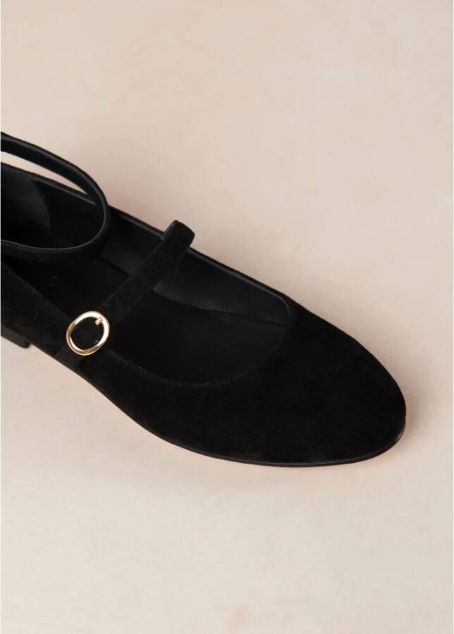 ALOHAS Zwart Suède Ballet Flats Black Dames