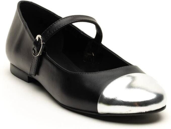 ALOHAS Zwarte balletflats met glans Black Dames