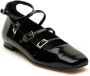 ALOHAS Zwarte Leren Ballet Flats Black Dames - Thumbnail 2