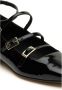 ALOHAS Zwarte Leren Ballet Flats Black Dames - Thumbnail 4