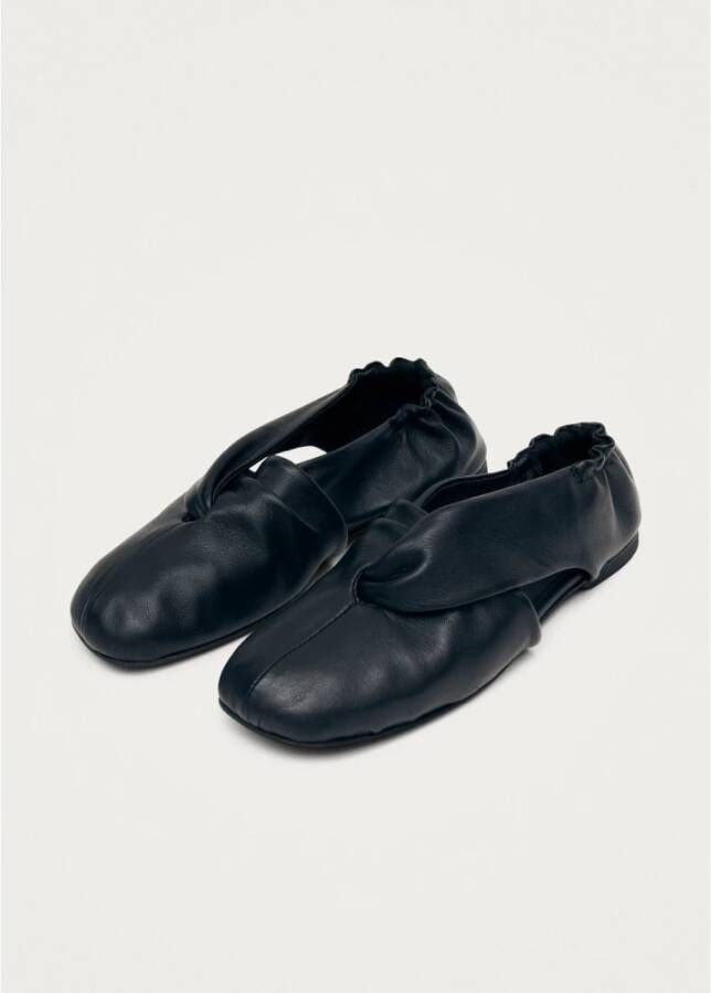 ALOHAS Zwarte leren balletflats Black Dames