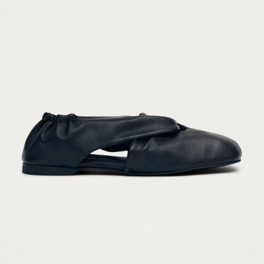 ALOHAS Zwarte leren balletflats Black Dames