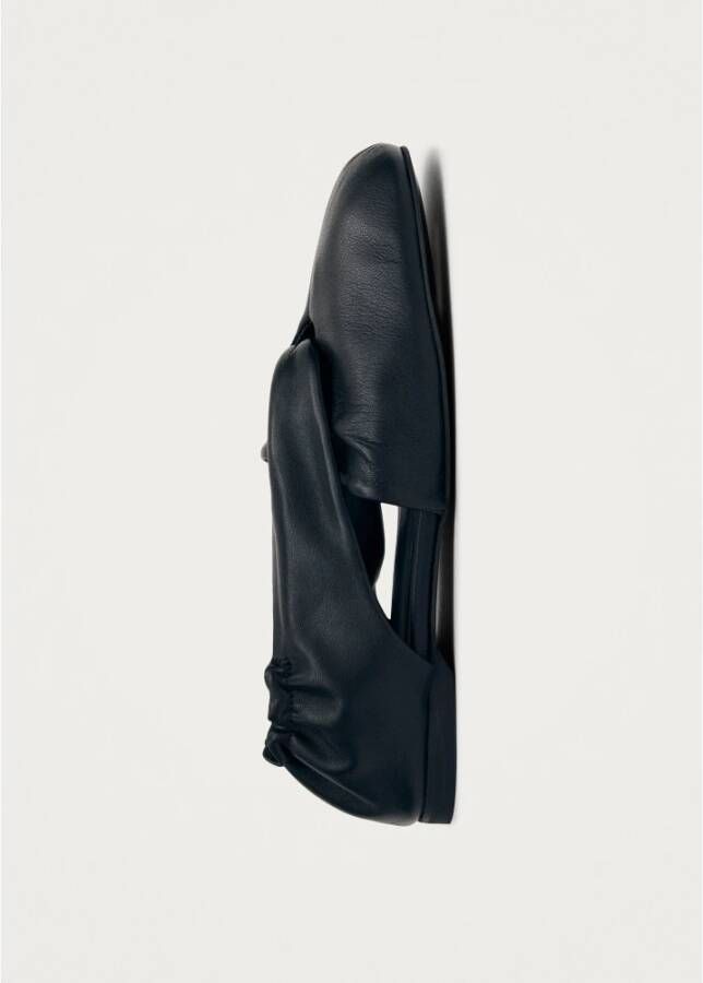 ALOHAS Zwarte leren balletflats Black Dames