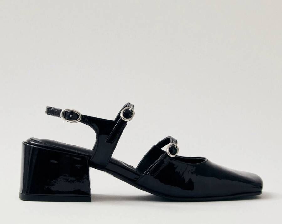 ALOHAS Zwarte leren pumps Black Dames