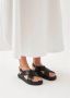 ALOHAS Zwarte leren sandalen Black Dames - Thumbnail 2