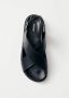 ALOHAS Zwarte leren sandalen Black Dames - Thumbnail 3