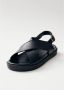 ALOHAS Zwarte leren sandalen Black Dames - Thumbnail 6