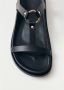 ALOHAS Zwarte Leren Sandalen Black Dames - Thumbnail 2