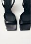 ALOHAS Zwarte leren sandalen Black Dames - Thumbnail 5