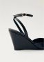 ALOHAS Zwarte leren sandalen Black Dames - Thumbnail 6