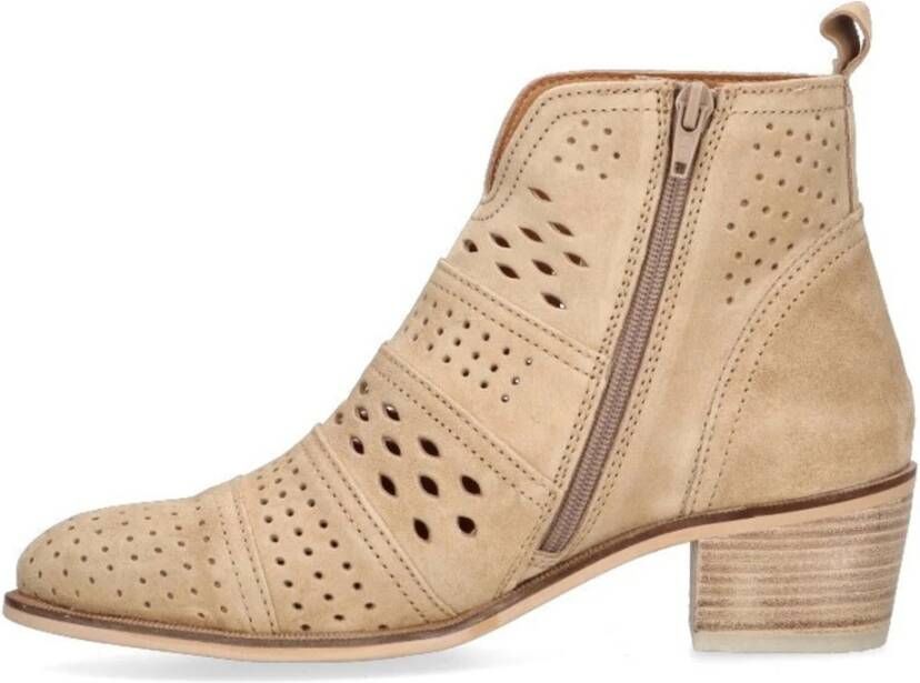 Alpe Enkellaarzen Beige Dames