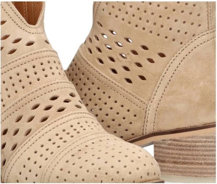 Alpe Enkellaarzen Beige Dames