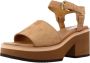 Alpe Gesp Hoge Hak Sandalen Beige Dames - Thumbnail 3