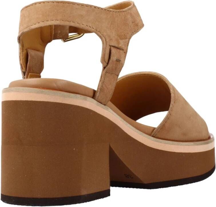 Alpe Gesp Hoge Hak Sandalen Beige Dames