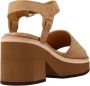 Alpe Gesp Hoge Hak Sandalen Beige Dames - Thumbnail 4