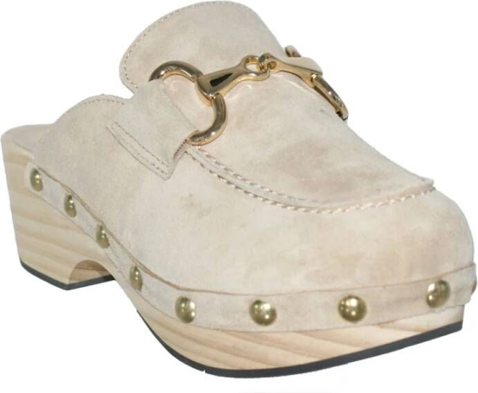 Alpe Klassieke Mini Platform Schoenen Beige Dames