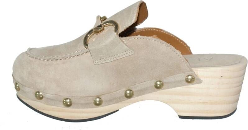 Alpe Klassieke Mini Platform Schoenen Beige Dames