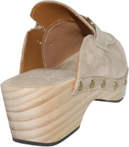 Alpe Klassieke Mini Platform Schoenen Beige Dames