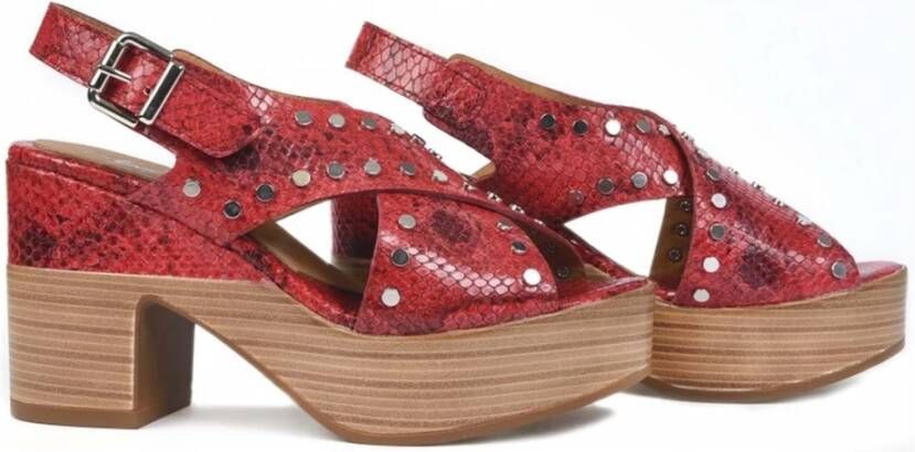 Alpe Sandalen met hak Red Dames