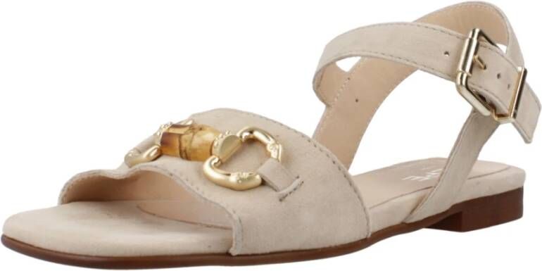 Alpe Stijlvolle platte sandalen voor vrouwen Beige Dames