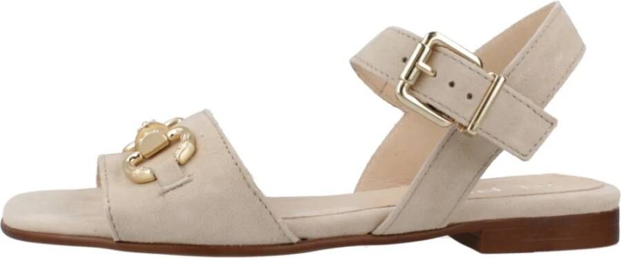 Alpe Stijlvolle platte sandalen voor vrouwen Beige Dames