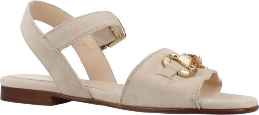 Alpe Stijlvolle platte sandalen voor vrouwen Beige Dames