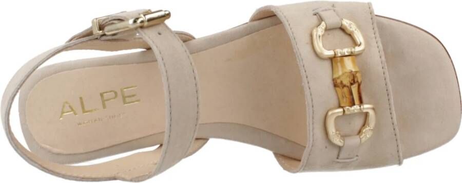 Alpe Stijlvolle platte sandalen voor vrouwen Beige Dames