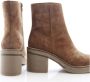 Alpe Suede Bruin Enkellaarsje met Rits Brown Dames - Thumbnail 4