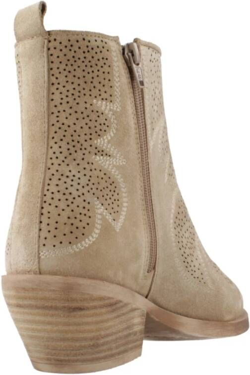 Alpe Western Style Cowboy Boots Beige Dames