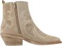 Alpe Western Style Cowboy Boots Beige Dames - Thumbnail 4