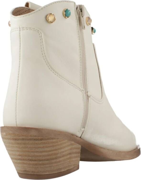 Alpe Western Style Cowboy Boots White Dames