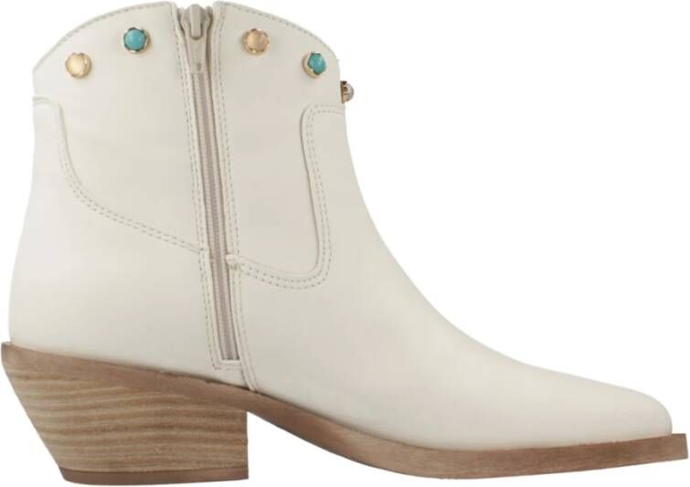 Alpe Western Style Cowboy Boots White Dames