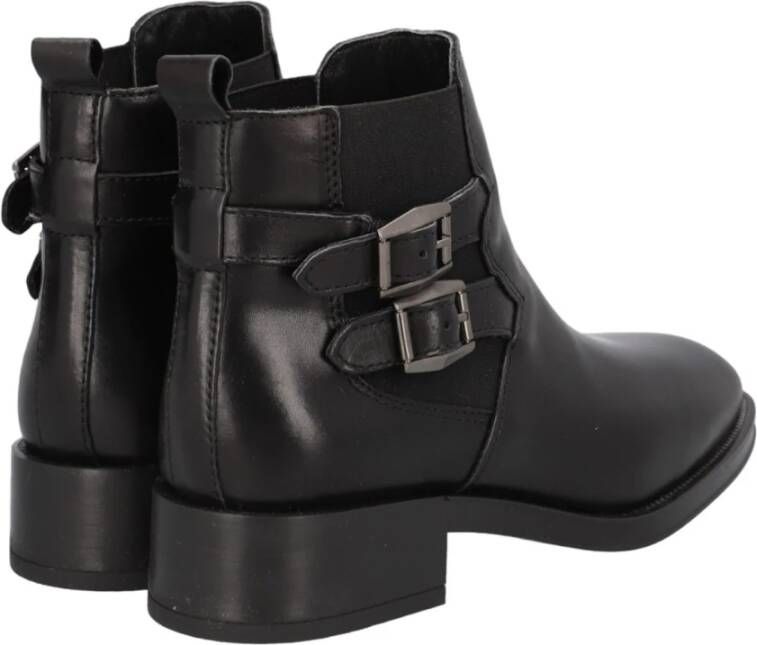 Alpe Zwarte Casual Leren Dameslaars Black Dames