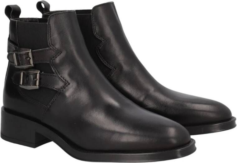 Alpe Zwarte Casual Leren Dameslaars Black Dames