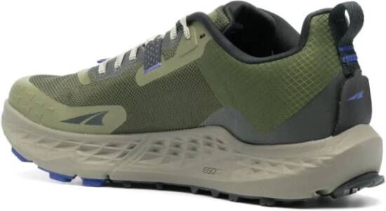 Altra Groene Mesh Sneakers Met Reliëf Detail Multicolor Heren