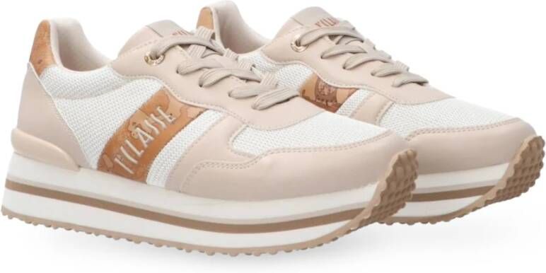 Alviero Martini 1a Classe 1832 Beige Geo Sneakers Multicolor Dames