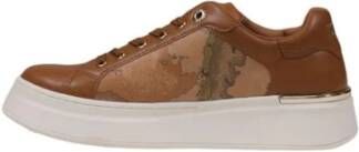 Alviero Martini 1a Classe Beige Sneaker Dames Herfst Winter Collectie Brown Dames