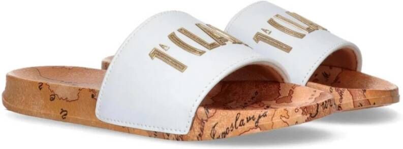 Alviero Martini 1a Classe Dames Slide Sandalen Lente Zomer Collectie White Dames