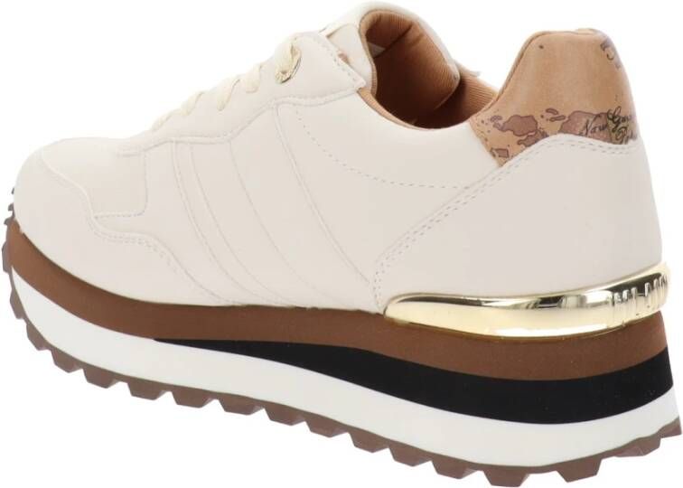 Alviero Martini 1a Classe Dames Sneakers van Kunstleer Beige Dames